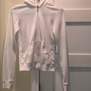 Juicy Couture White Terry Cloth Jacket